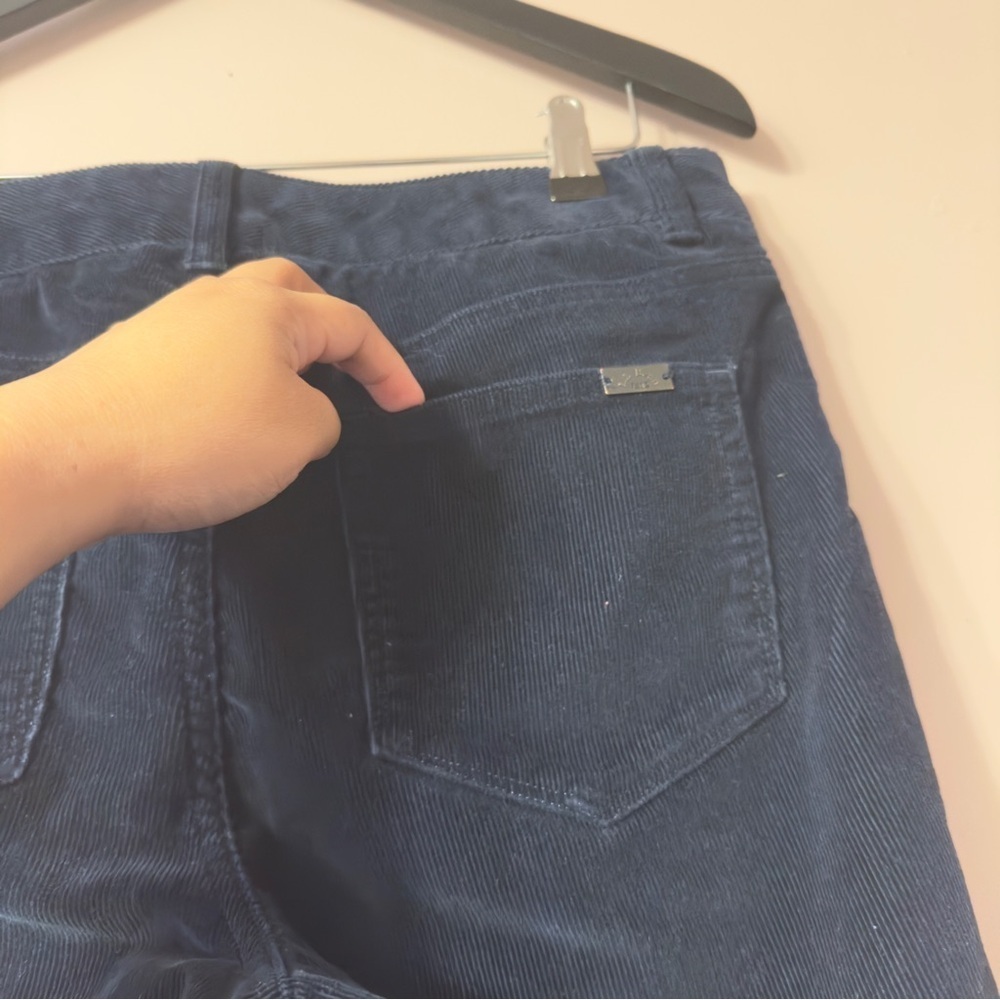 L.L Bean Friendly Fit Corduroy Pants Navy Women Size 10 - Picture 8 of 10